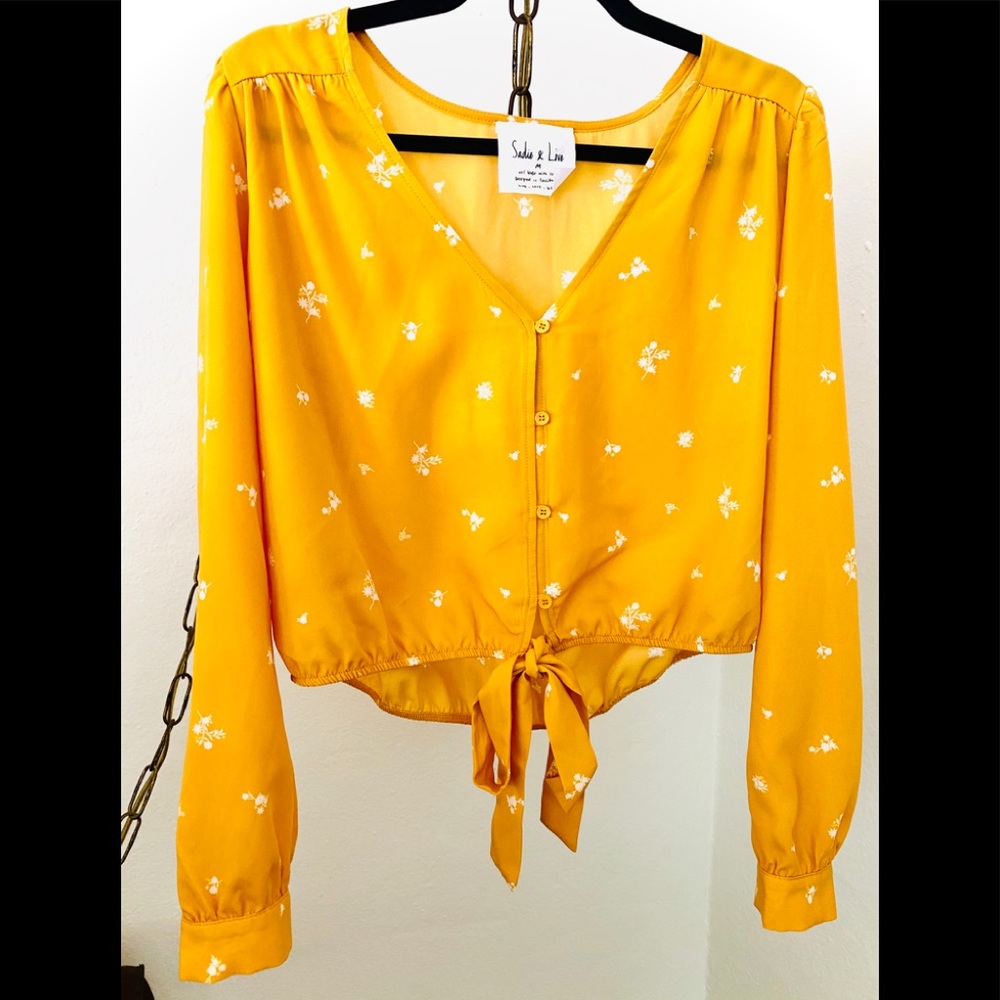 Beautiful yellow canary top blouse